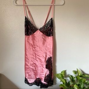 Pink lace slip